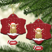 Xmas Cow Christmas Ornament Scottish Highland Cow Moo-rry Christmas - Wonder Print Shop