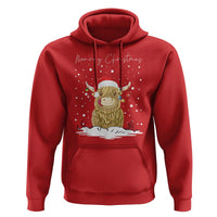 Christmas Cow Hoodie Scottish Highland Cow Moo-rry Christmas
