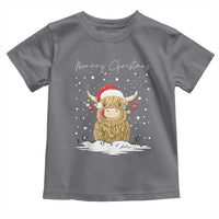Christmas Cow Toddler T Shirt Scottish Highland Cow Moo-rry Christmas