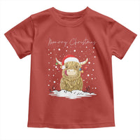 Christmas Cow Toddler T Shirt Scottish Highland Cow Moo-rry Christmas