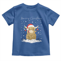 Christmas Cow Toddler T Shirt Scottish Highland Cow Moo-rry Christmas