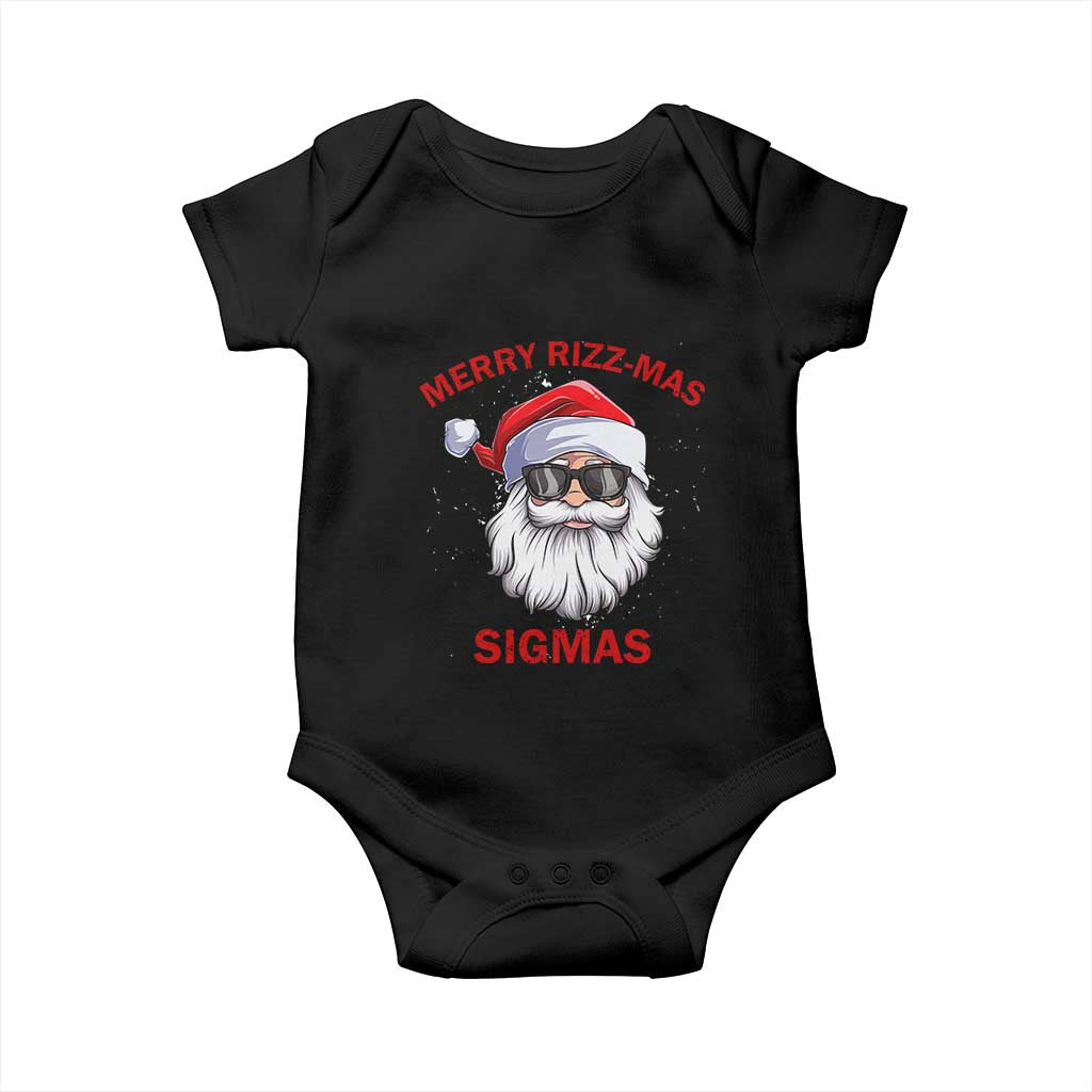 Funny Christmas Santa Baby Onesie Merry Rizz Mas Sigmas Gen Alpha Middle School Christmas