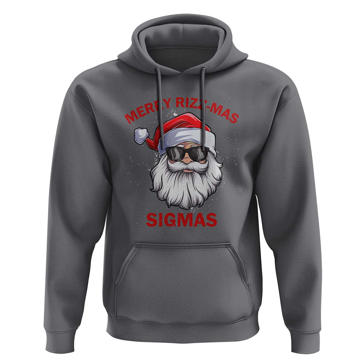 Funny Christmas Santa Hoodie Merry Rizz Mas Sigmas Gen Alpha Middle School Christmas