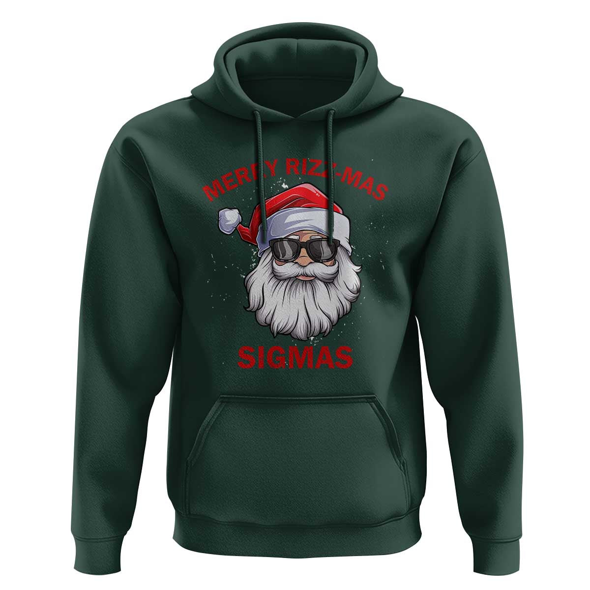 Funny Christmas Santa Hoodie Merry Rizz Mas Sigmas Gen Alpha Middle School Christmas