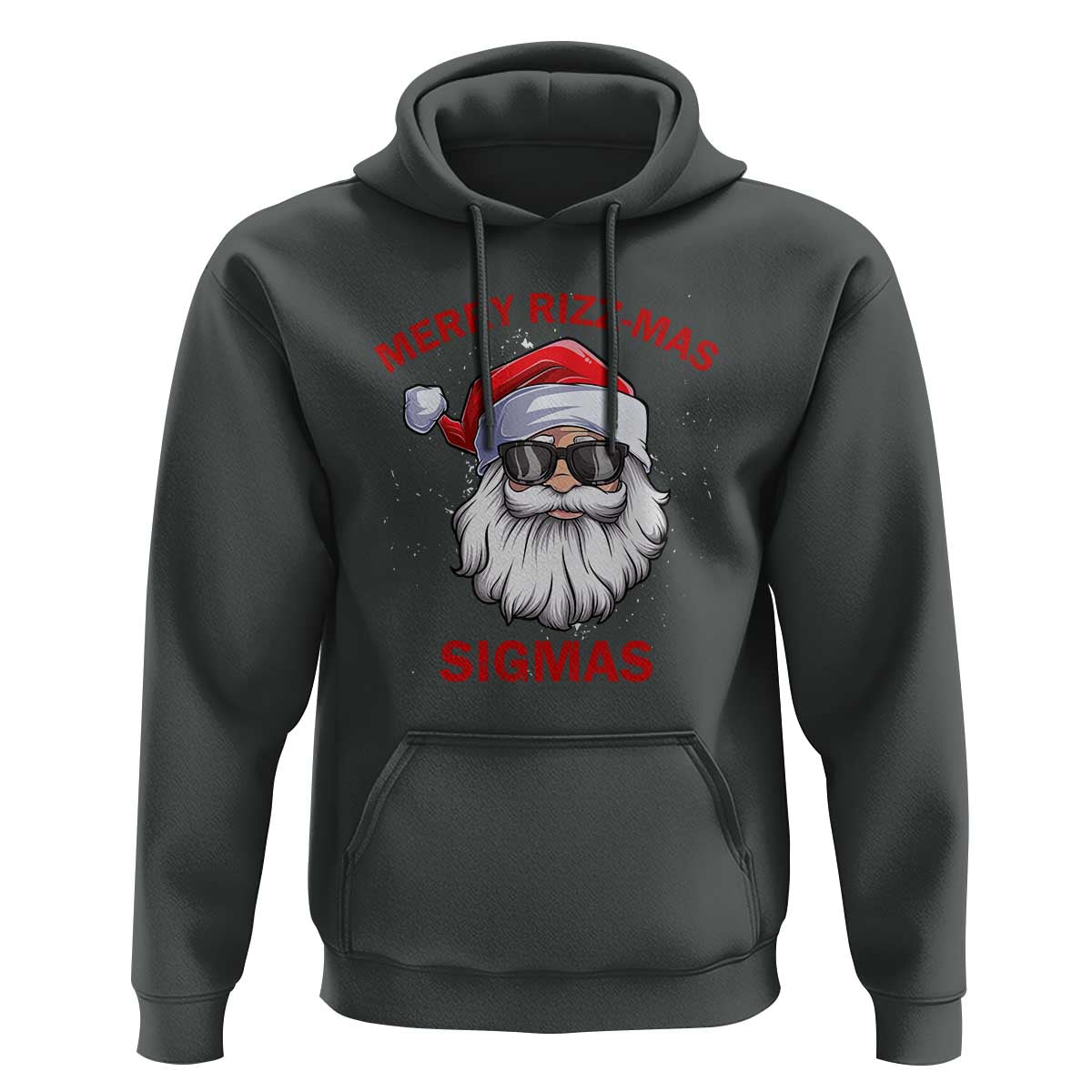 Funny Christmas Santa Hoodie Merry Rizz Mas Sigmas Gen Alpha Middle School Christmas