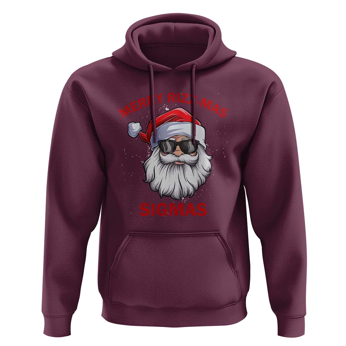 Funny Christmas Santa Hoodie Merry Rizz Mas Sigmas Gen Alpha Middle School Christmas