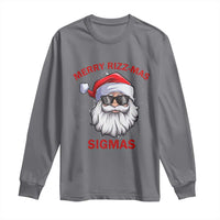Funny Christmas Santa Long Sleeve Shirt Merry Rizz Mas Sigmas Gen Alpha Middle School Christmas