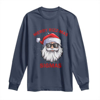 Funny Christmas Santa Long Sleeve Shirt Merry Rizz Mas Sigmas Gen Alpha Middle School Christmas
