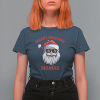 Funny Christmas Santa T Shirt For Women Merry Rizz Mas Sigmas Gen Alpha Middle School Christmas - Wonder Print Shop