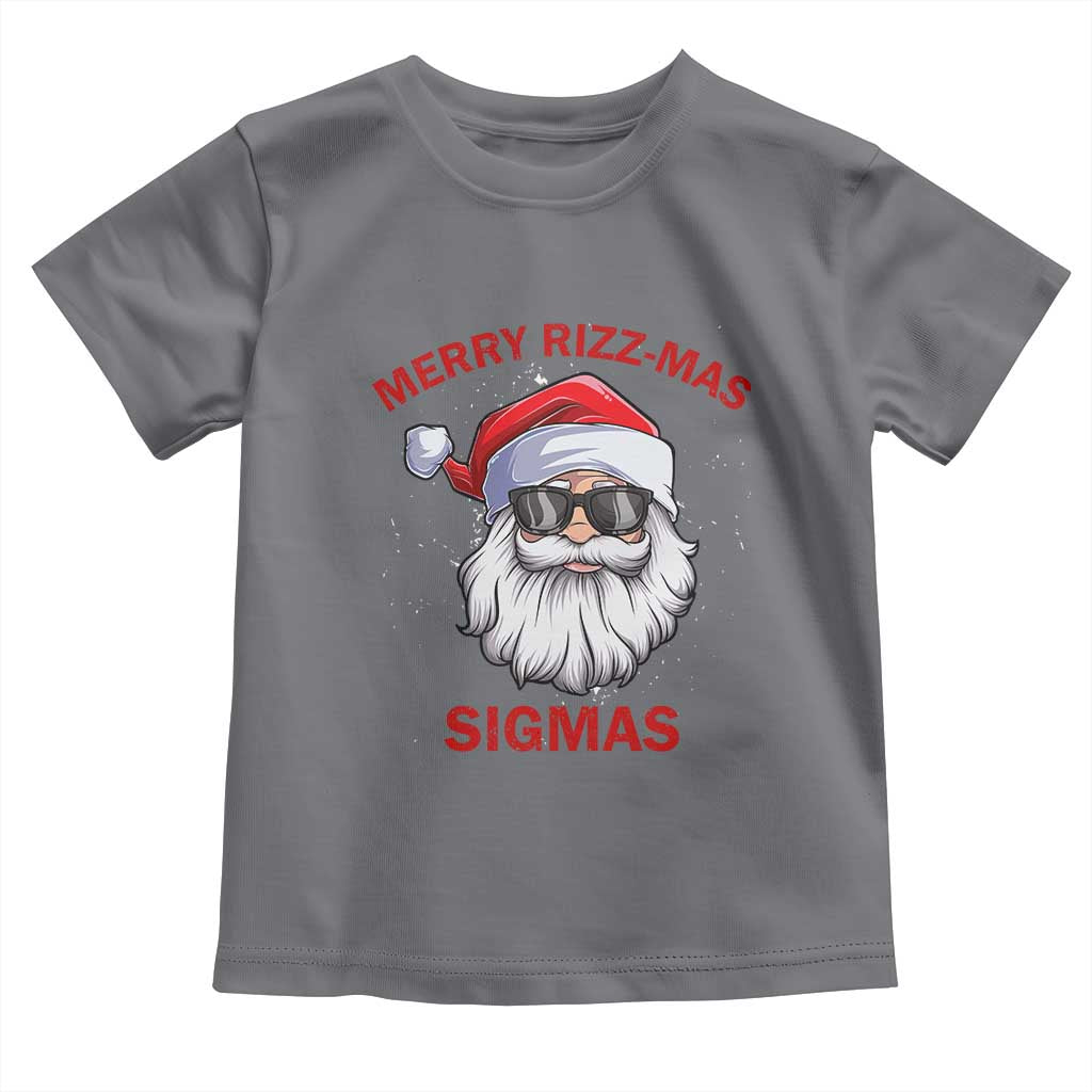 Funny Christmas Santa Toddler T Shirt Merry Rizz Mas Sigmas Gen Alpha Middle School Christmas