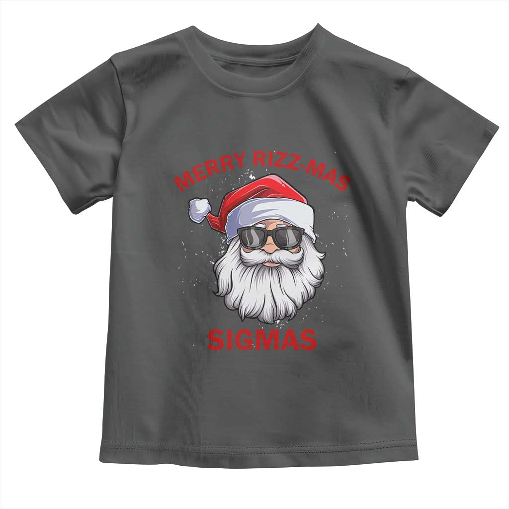 Funny Christmas Santa Toddler T Shirt Merry Rizz Mas Sigmas Gen Alpha Middle School Christmas