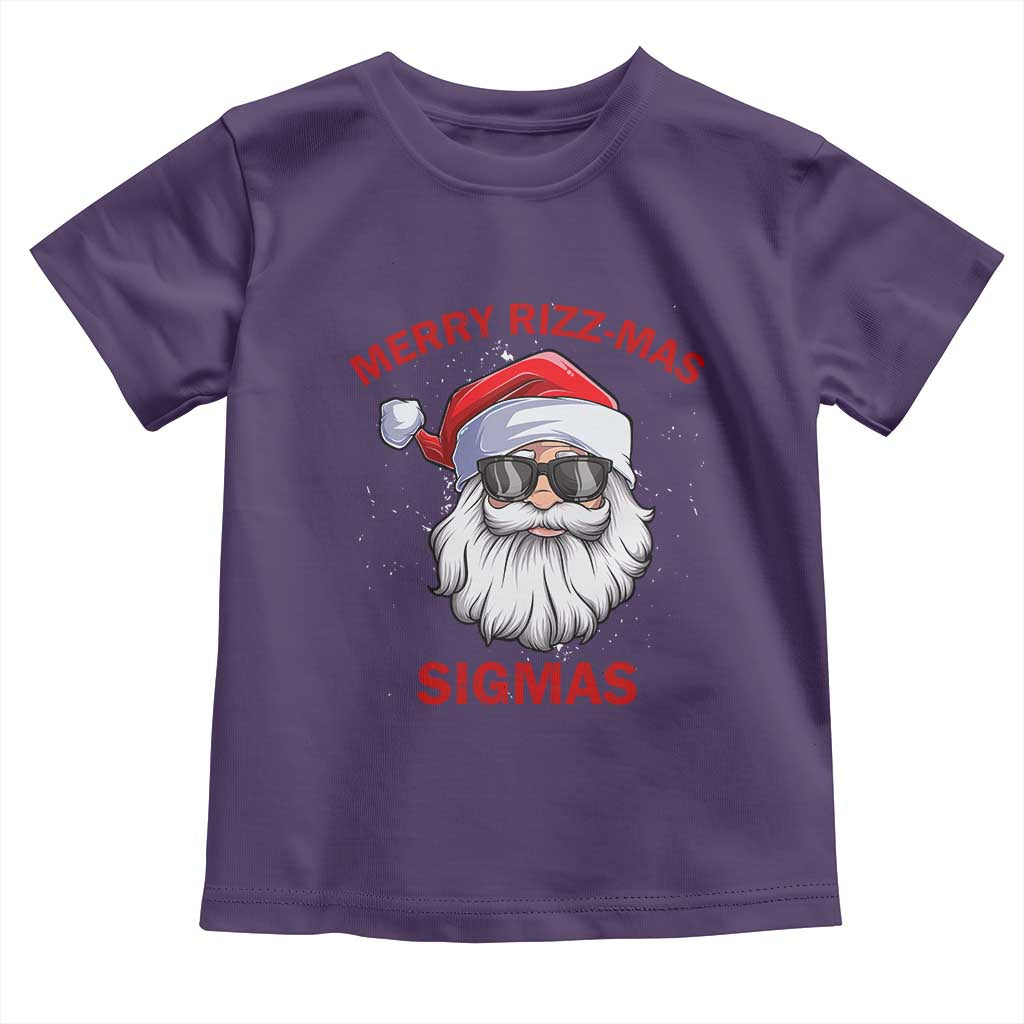 Funny Christmas Santa Toddler T Shirt Merry Rizz Mas Sigmas Gen Alpha Middle School Christmas