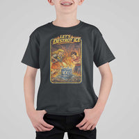 Subtle Abolish Ice T Shirt For Kid Retro Protest Satirical Graphic Let's Destroy Ice