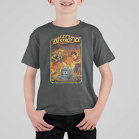Subtle Abolish Ice T Shirt For Kid Retro Protest Satirical Graphic Let's Destroy Ice
