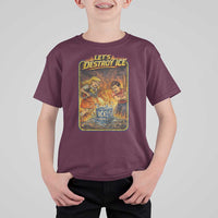 Subtle Abolish Ice T Shirt For Kid Retro Protest Satirical Graphic Let's Destroy Ice
