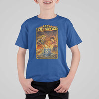 Subtle Abolish Ice T Shirt For Kid Retro Protest Satirical Graphic Let's Destroy Ice