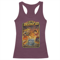 Subtle Abolish Ice Racerback Tank Top Retro Protest Satirical Graphic Let's Destroy Ice