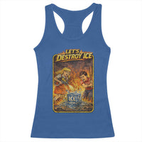 Subtle Abolish Ice Racerback Tank Top Retro Protest Satirical Graphic Let's Destroy Ice