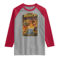 Subtle Abolish Ice Raglan Shirt Retro Protest Satirical Graphic Let's Destroy Ice