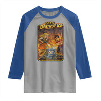 Subtle Abolish Ice Raglan Shirt Retro Protest Satirical Graphic Let's Destroy Ice