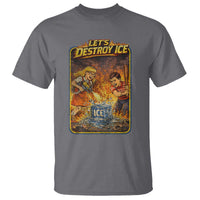 Subtle Abolish Ice T Shirt Retro Protest Satirical Graphic Let's Destroy Ice
