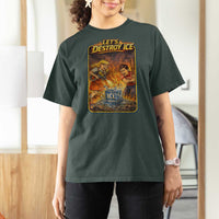 Subtle Abolish Ice T Shirt For Women Retro Protest Satirical Graphic Let's Destroy Ice
