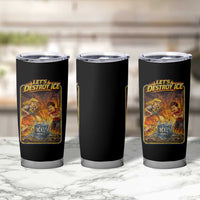 Subtle Abolish Ice Tumbler Cup Retro Protest Satirical Graphic Let's Destroy Ice