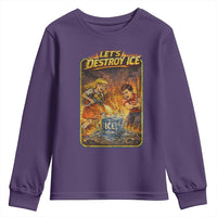 Subtle Abolish Ice Youth Sweatshirt Retro Protest Satirical Graphic Let's Destroy Ice
