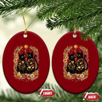 Subtle FDT Ceramic Ornament Vintage Flower Black Cat Social Activist