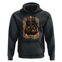 Subtle FDT Hoodie Vintage Flower Black Cat Social Activist