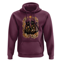 Subtle FDT Hoodie Vintage Flower Black Cat Social Activist