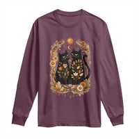 Subtle FDT Long Sleeve Shirt Vintage Flower Black Cat Social Activist