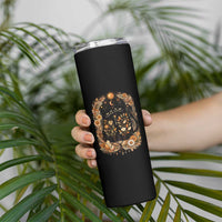 Subtle FDT Skinny Tumbler Vintage Flower Black Cat Social Activist