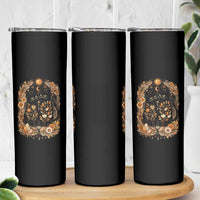 Subtle FDT Skinny Tumbler Vintage Flower Black Cat Social Activist