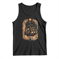 Subtle FDT Tank Top Vintage Flower Black Cat Social Activist