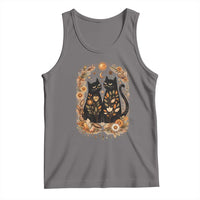 Subtle FDT Tank Top Vintage Flower Black Cat Social Activist