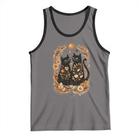Subtle FDT Tank Top Vintage Flower Black Cat Social Activist