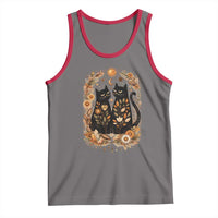 Subtle FDT Tank Top Vintage Flower Black Cat Social Activist