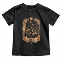 Subtle FDT Toddler T Shirt Vintage Flower Black Cat Social Activist
