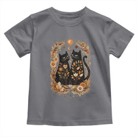 Subtle FDT Toddler T Shirt Vintage Flower Black Cat Social Activist