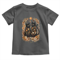 Subtle FDT Toddler T Shirt Vintage Flower Black Cat Social Activist