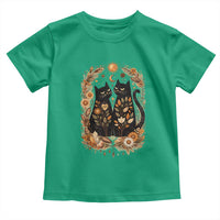 Subtle FDT Toddler T Shirt Vintage Flower Black Cat Social Activist