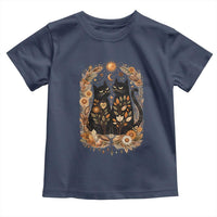 Subtle FDT Toddler T Shirt Vintage Flower Black Cat Social Activist