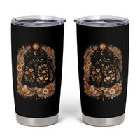 Subtle FDT Tumbler Cup Vintage Flower Black Cat Social Activist