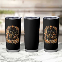 Subtle FDT Tumbler Cup Vintage Flower Black Cat Social Activist