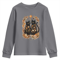 Subtle FDT Youth Sweatshirt Vintage Flower Black Cat Social Activist