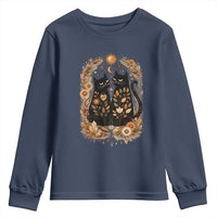 Subtle FDT Youth Sweatshirt Vintage Flower Black Cat Social Activist