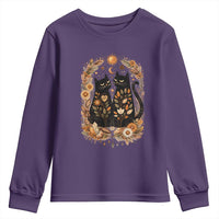 Subtle FDT Youth Sweatshirt Vintage Flower Black Cat Social Activist