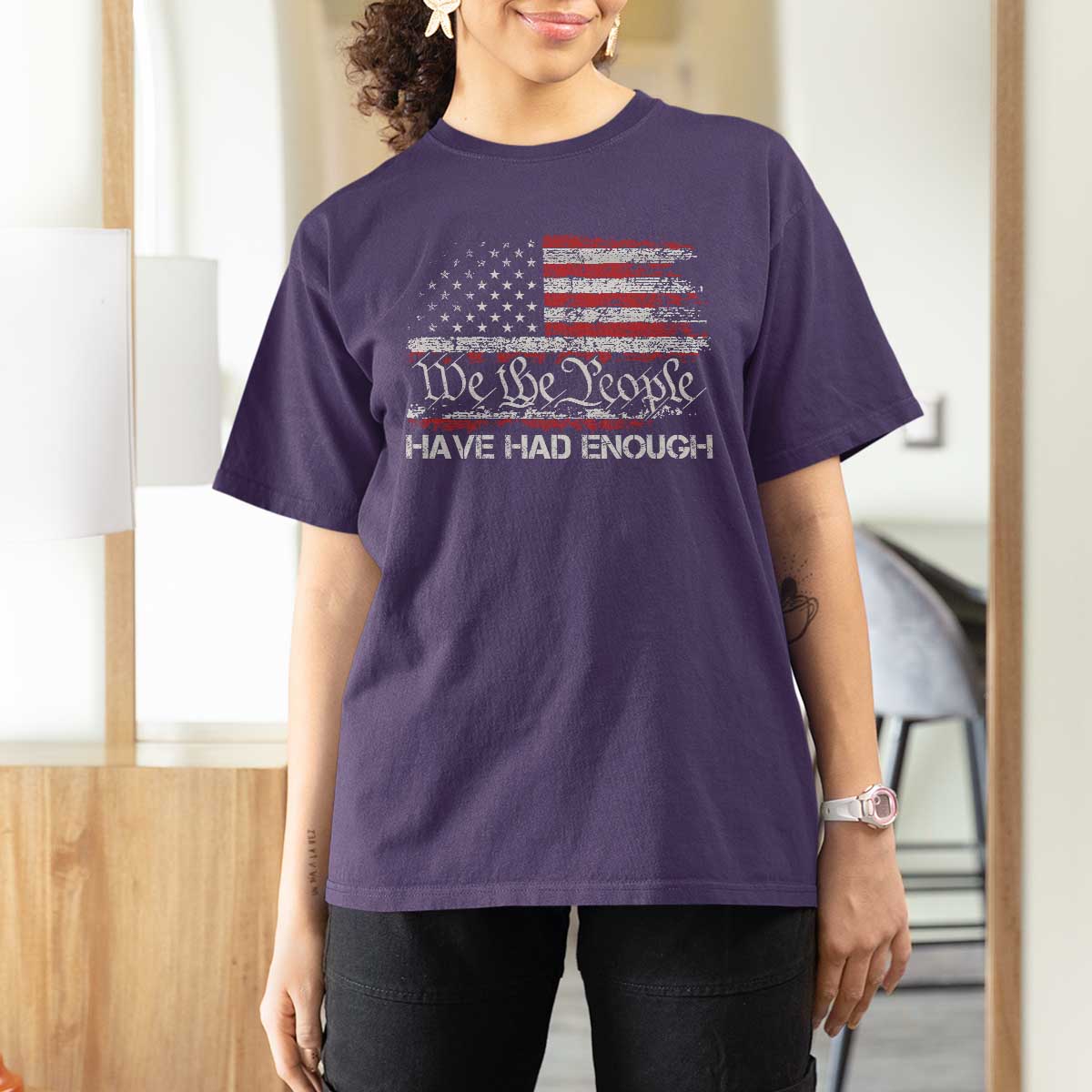 We The People Have Had Enough T Shirt For Women Vintage Old 1776 Flag