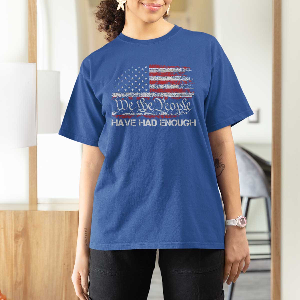 We The People Have Had Enough T Shirt For Women Vintage Old 1776 Flag